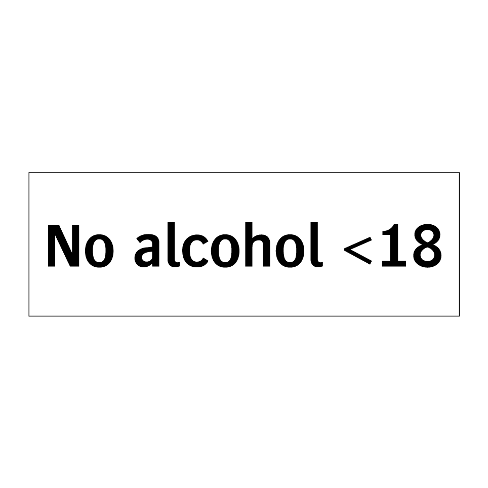 No alcohol <18