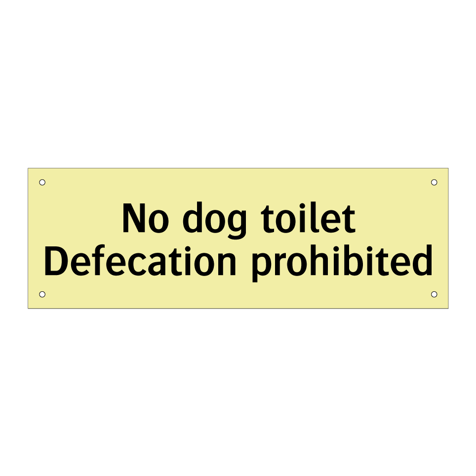 No dog toilet Defecation prohibited