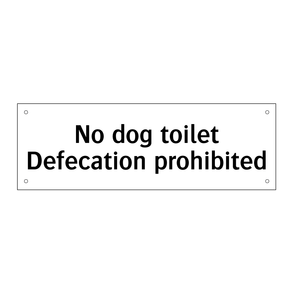 No dog toilet Defecation prohibited
