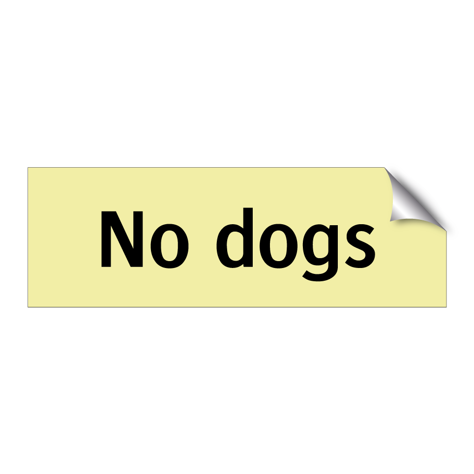 No dogs