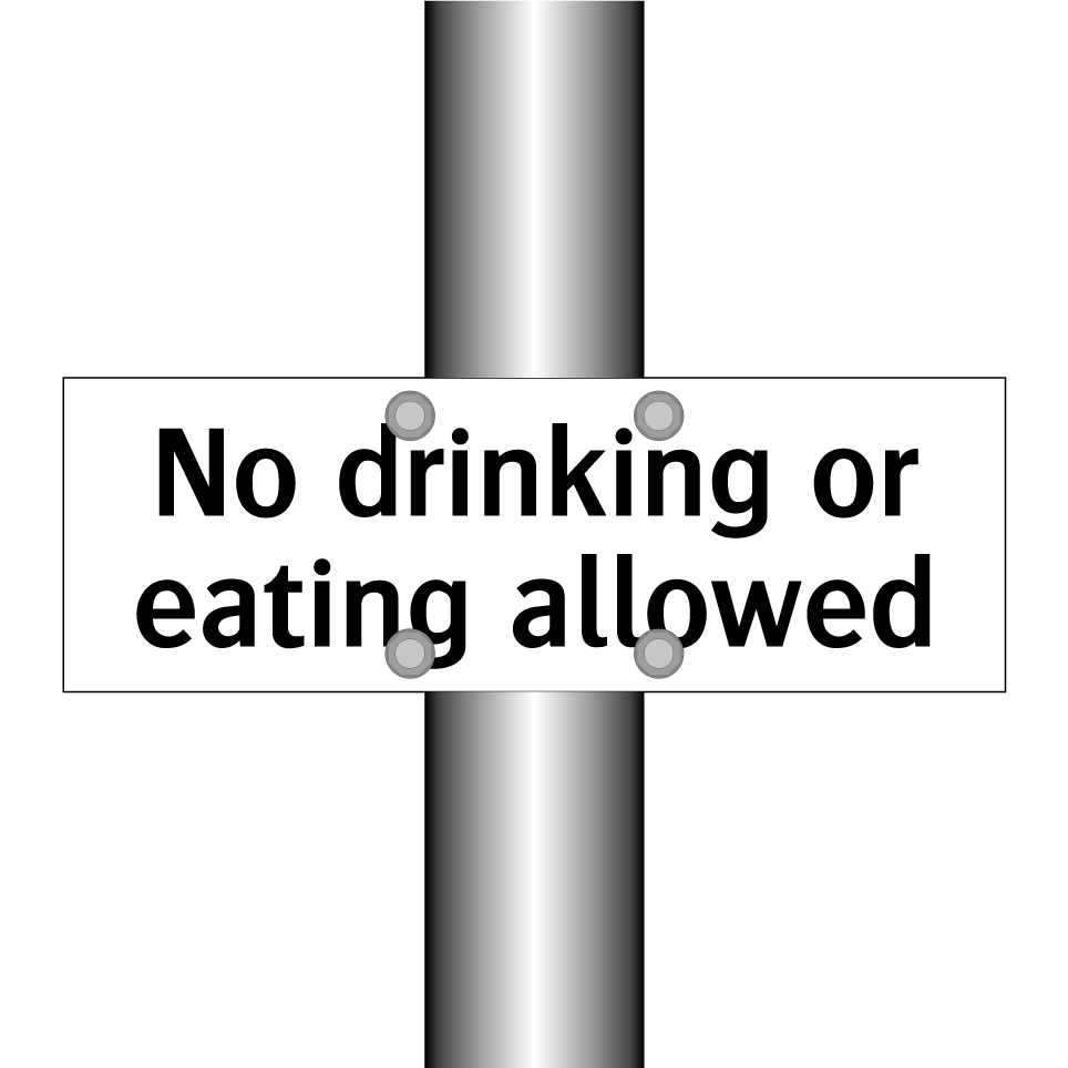 No drinking or eating allowed