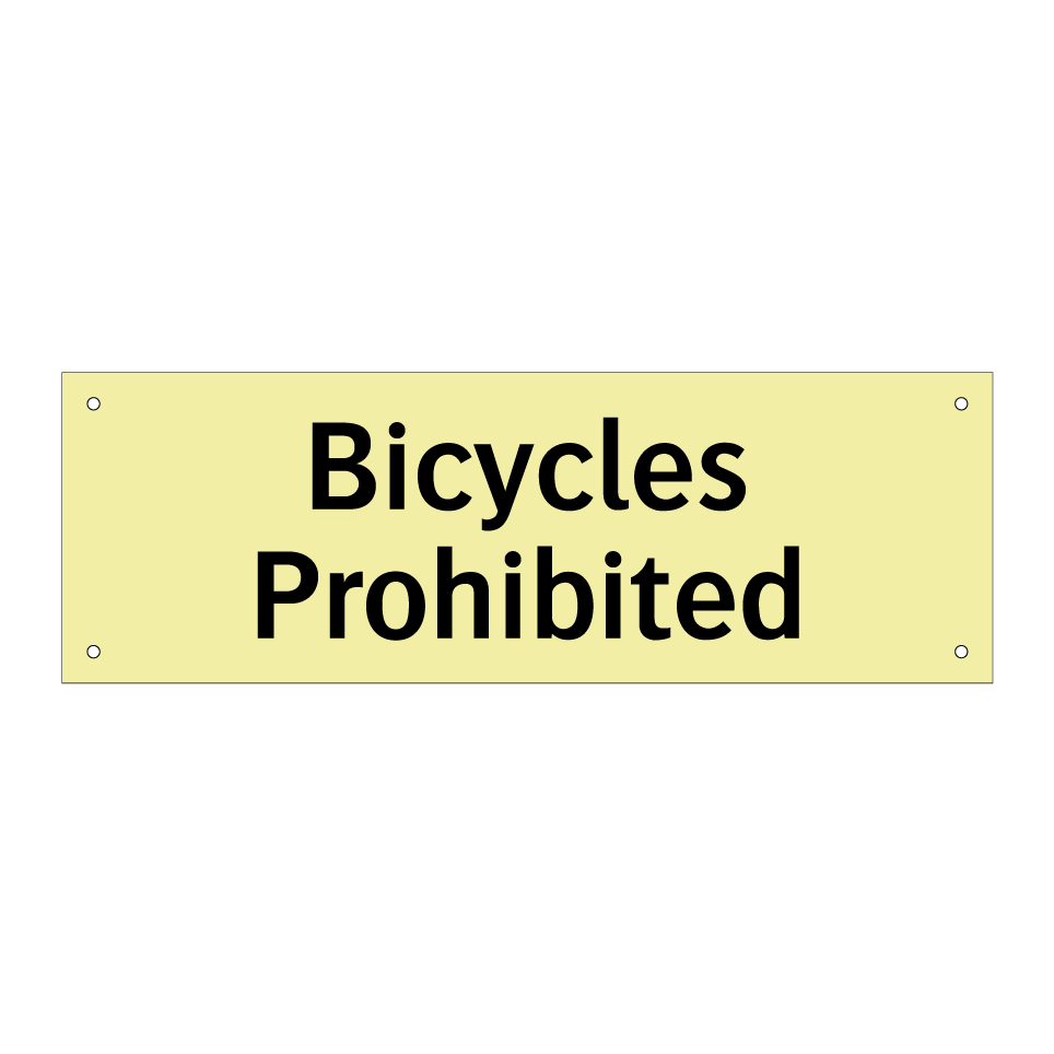 Bicycles Prohibited
