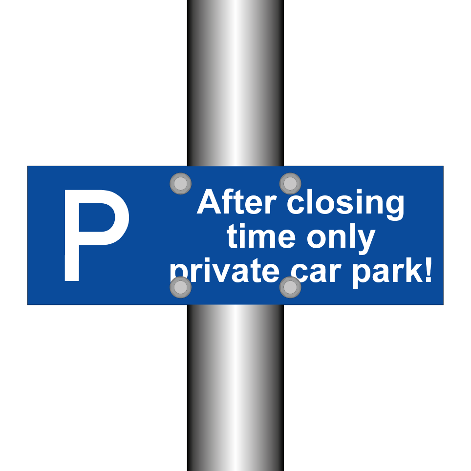 After closing time only private car park!
