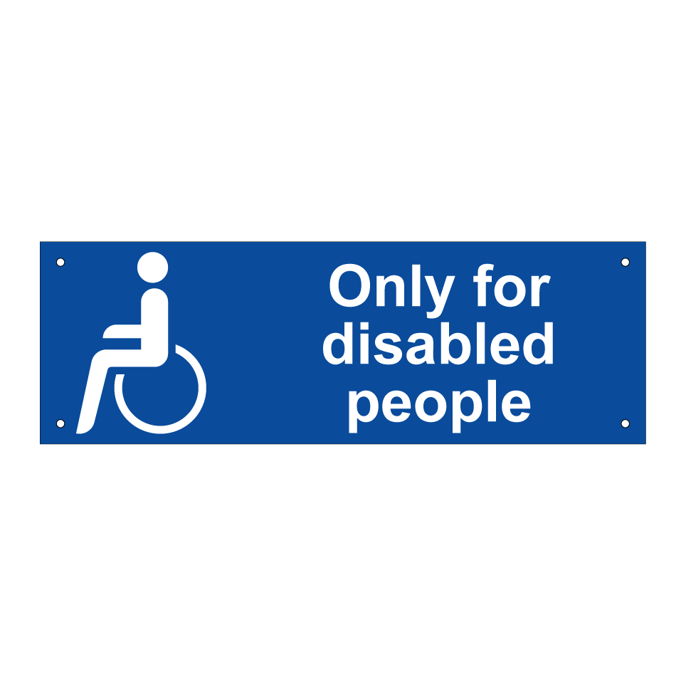 Only for disabled people