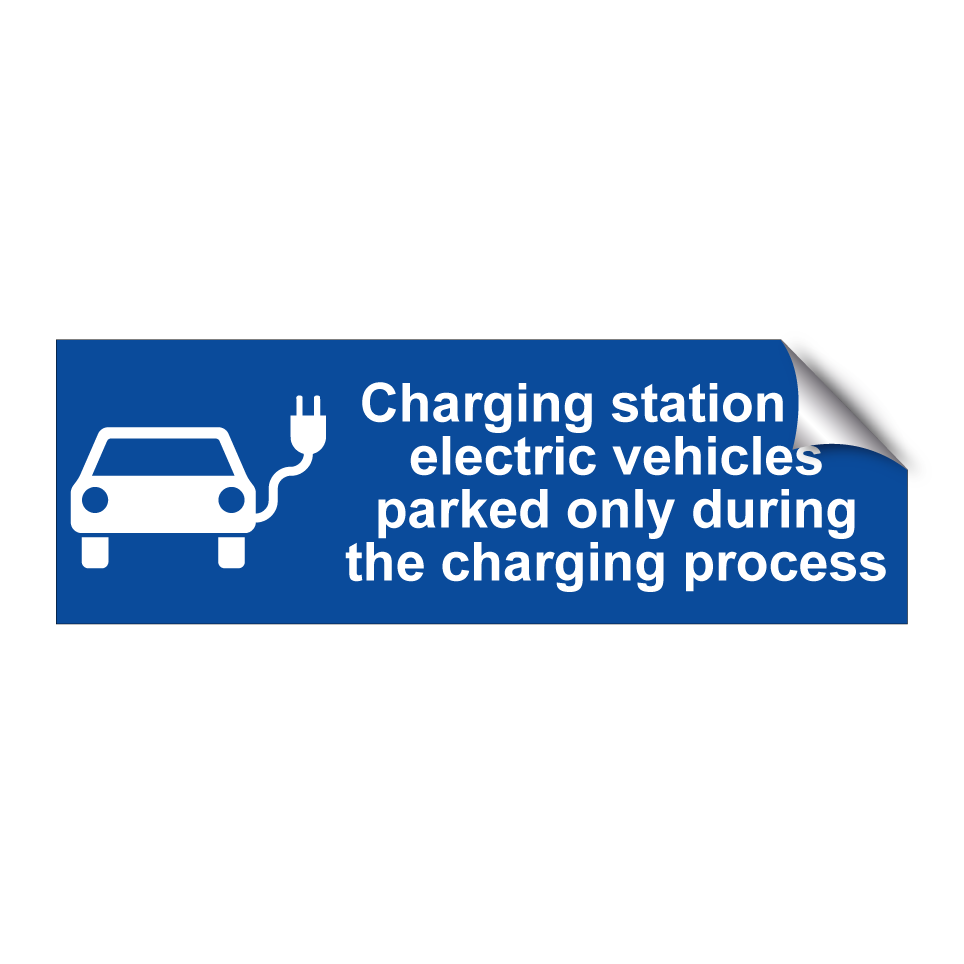 Charging station for electric vehicles parked only during the charging process