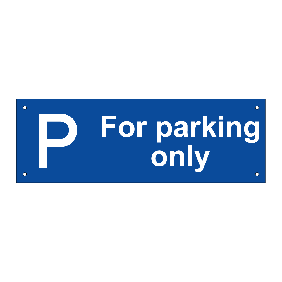 For parking only