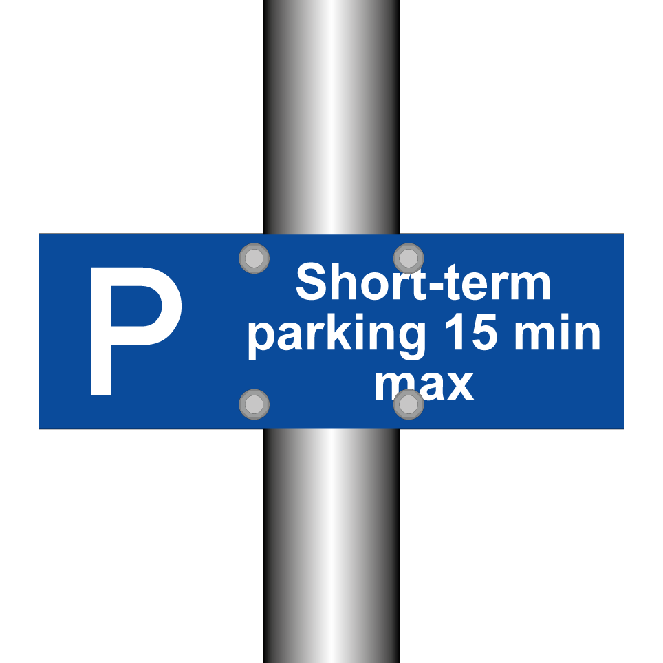 Short-term parking 15 min max