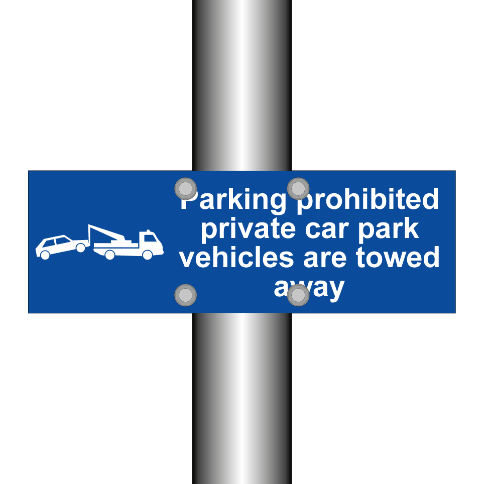 Parking prohibited private car park vehicles are towed away