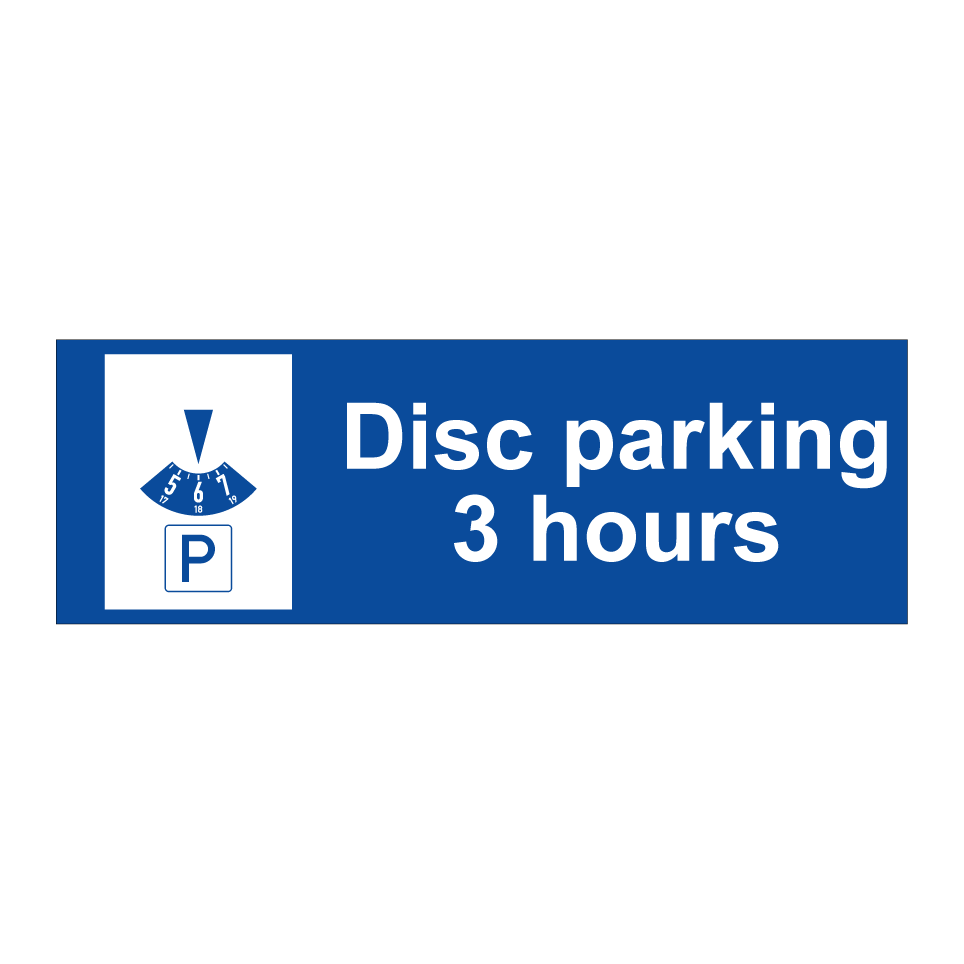 Disc parking 3 hours