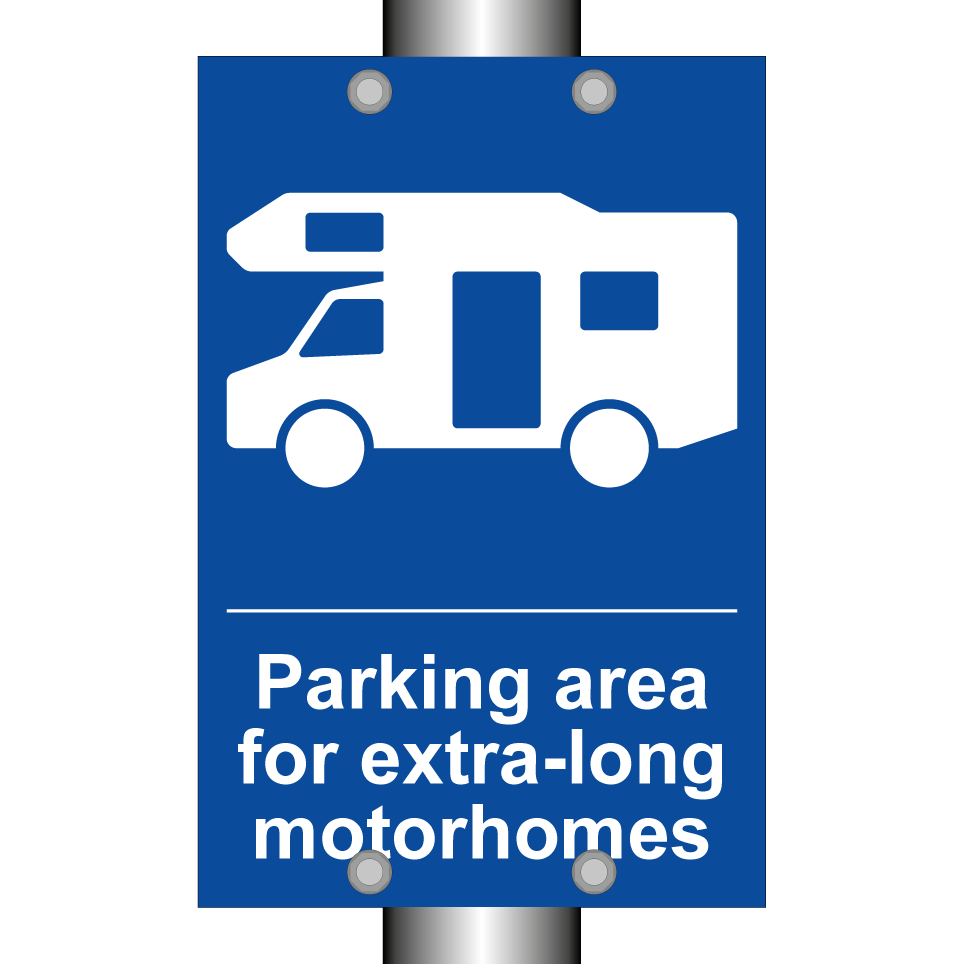 Parking area for extra-long motorhomes