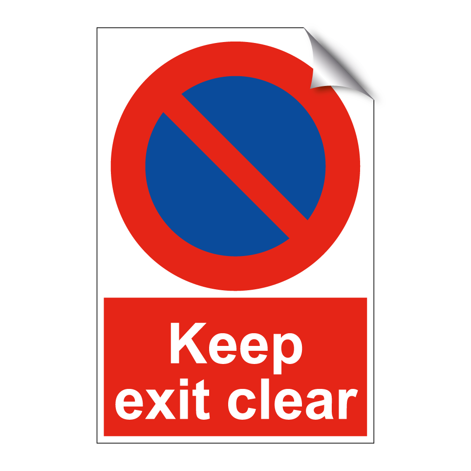 Keep exit clear