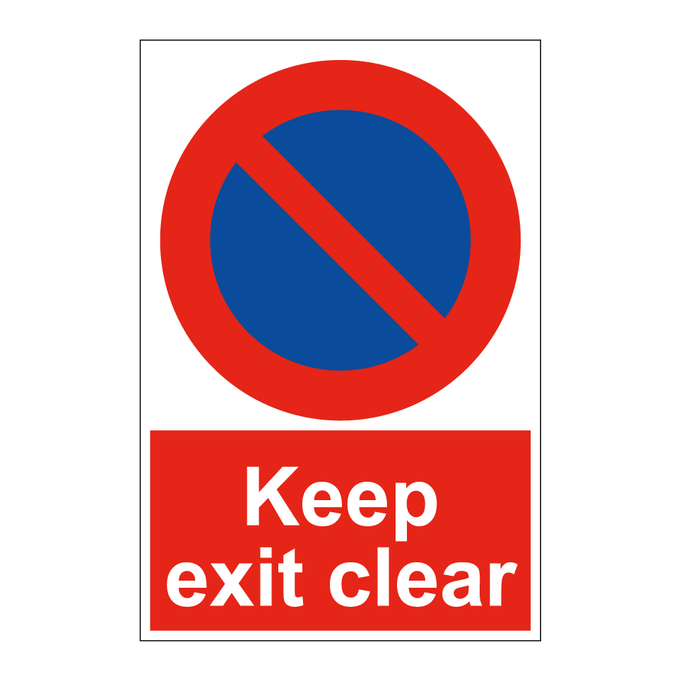 Keep exit clear