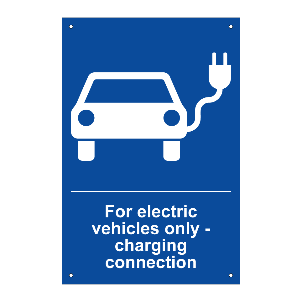 For electric vehicles only - charging connection