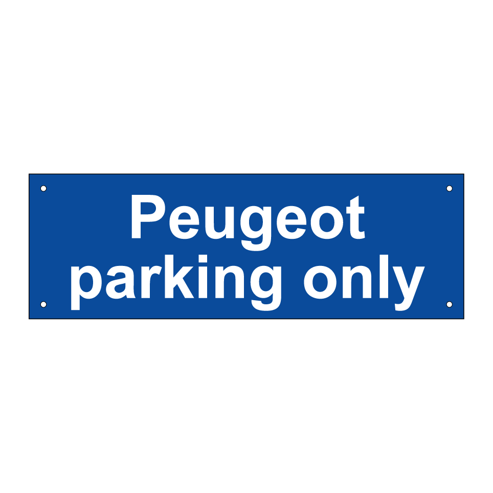Peugeot parking only
