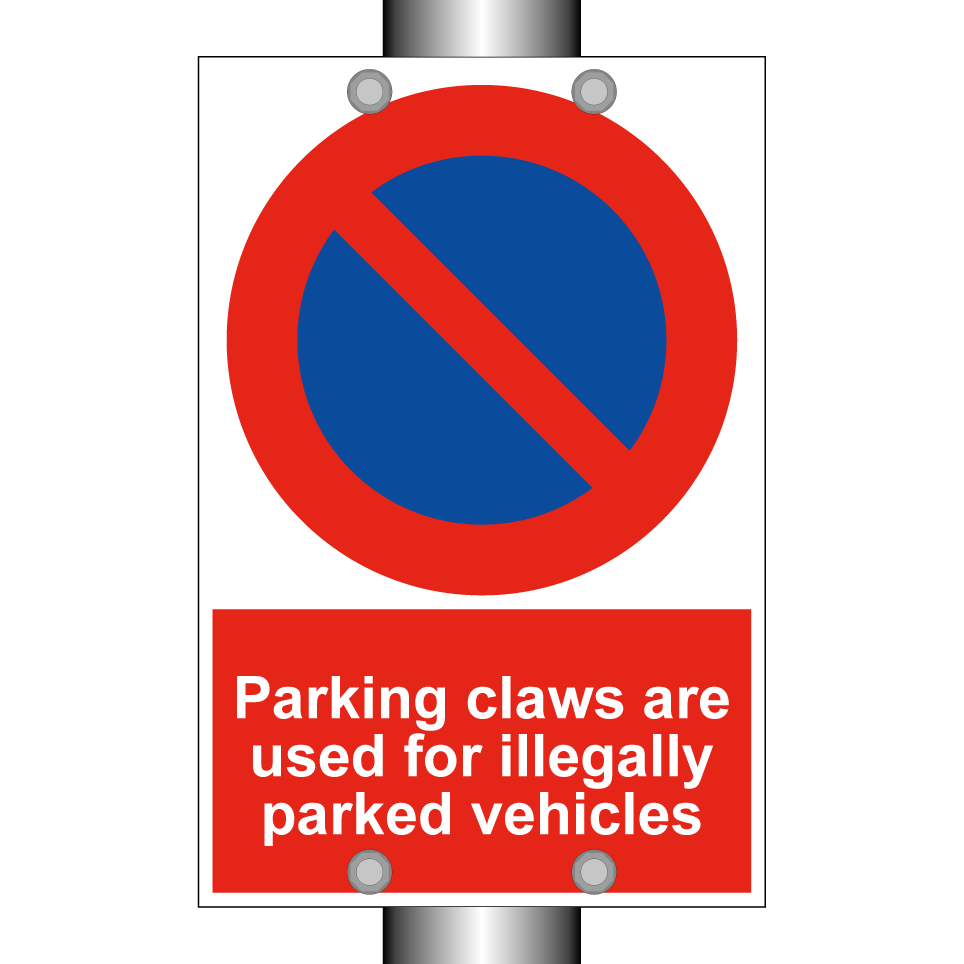 Parking claws are used for illegally parked vehicles