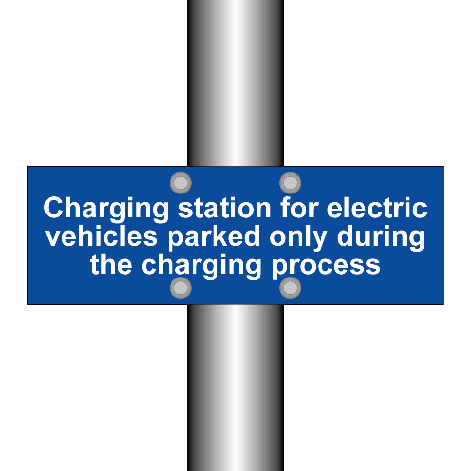 Charging station for electric vehicles parked only during the charging process