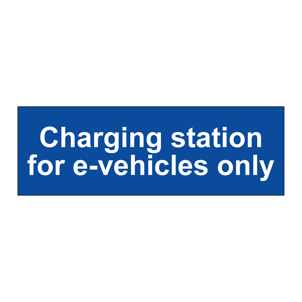 Charging station for e-vehicles only