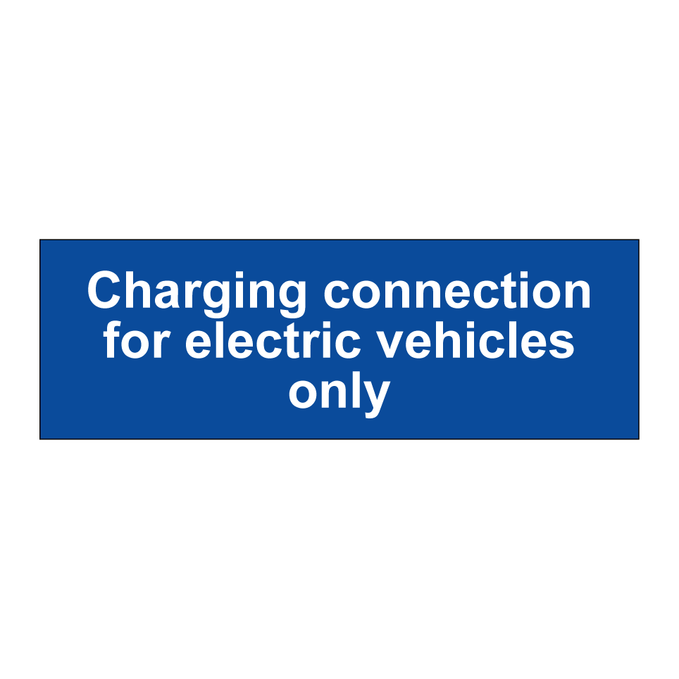 Charging connection for electric vehicles only