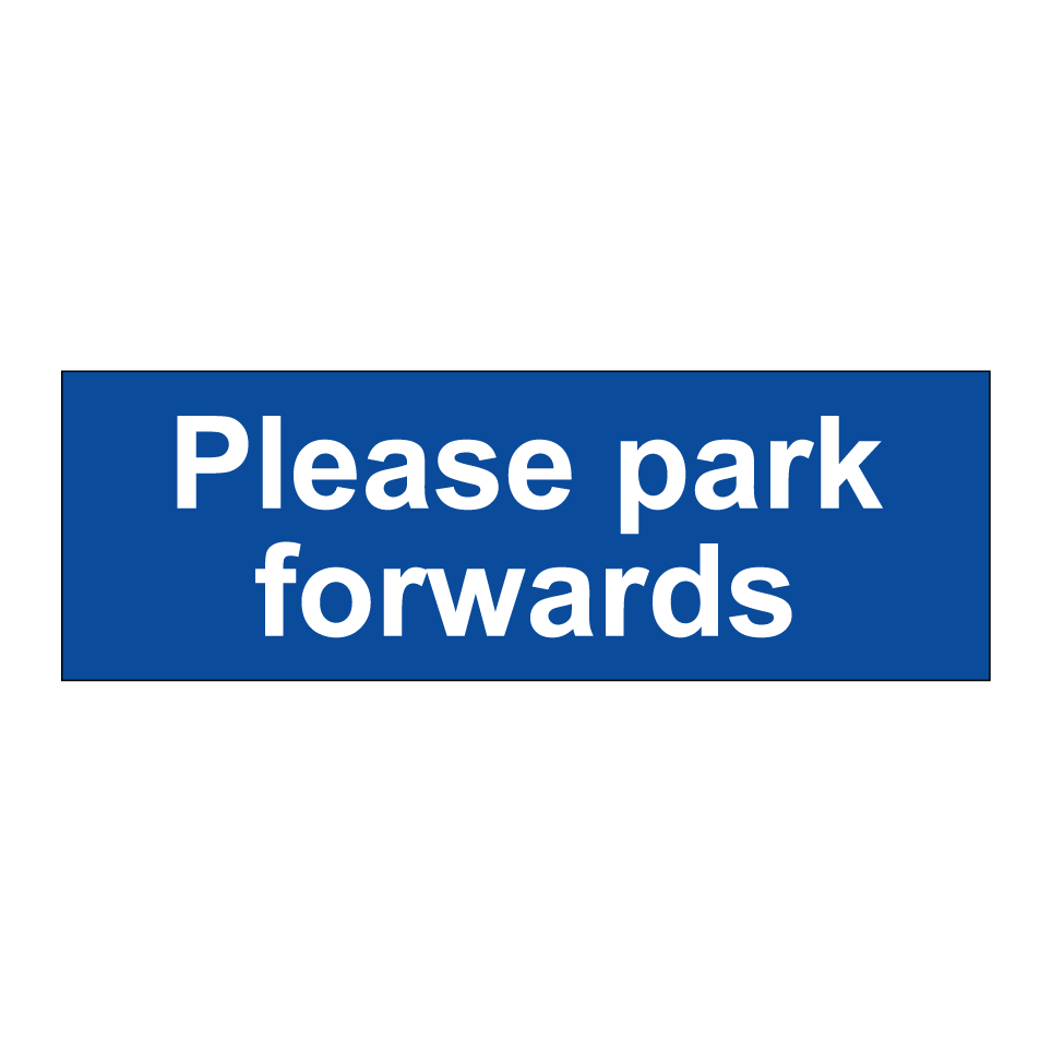 Please park forwards