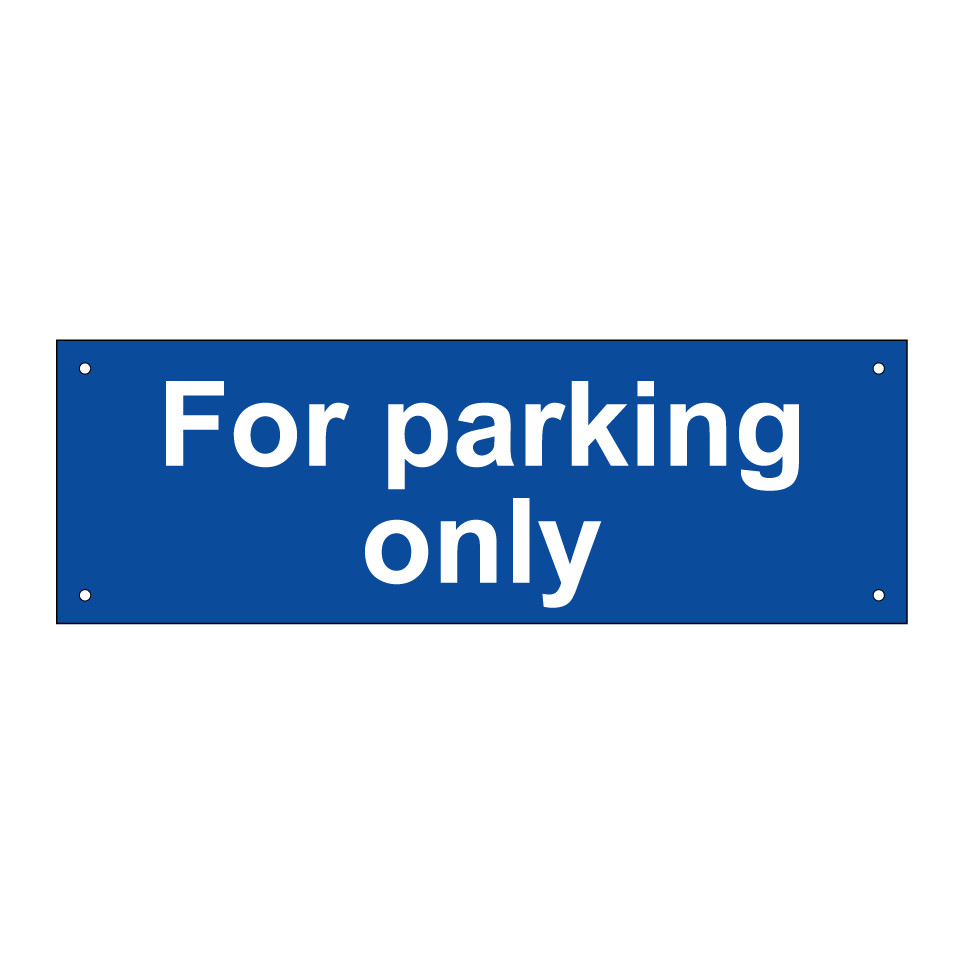 For parking only