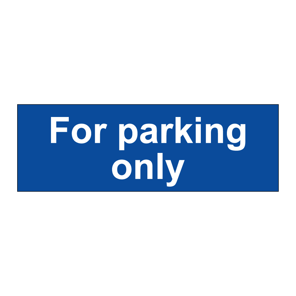 For parking only