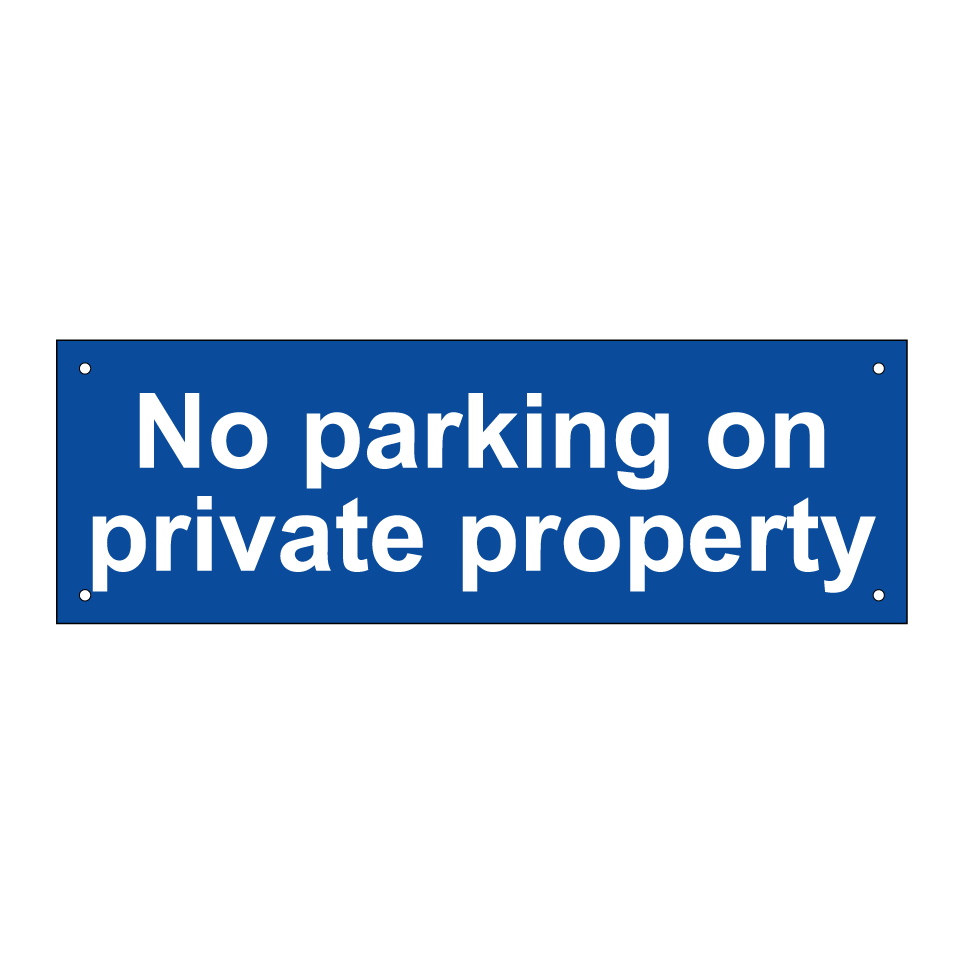 No parking on private property