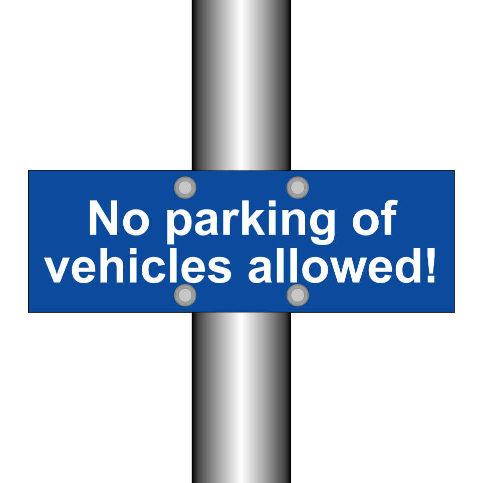 No parking of vehicles allowed!