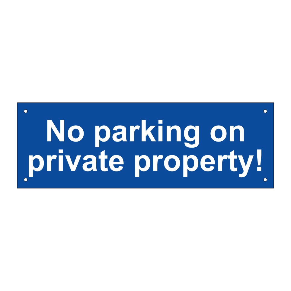 No parking on private property!