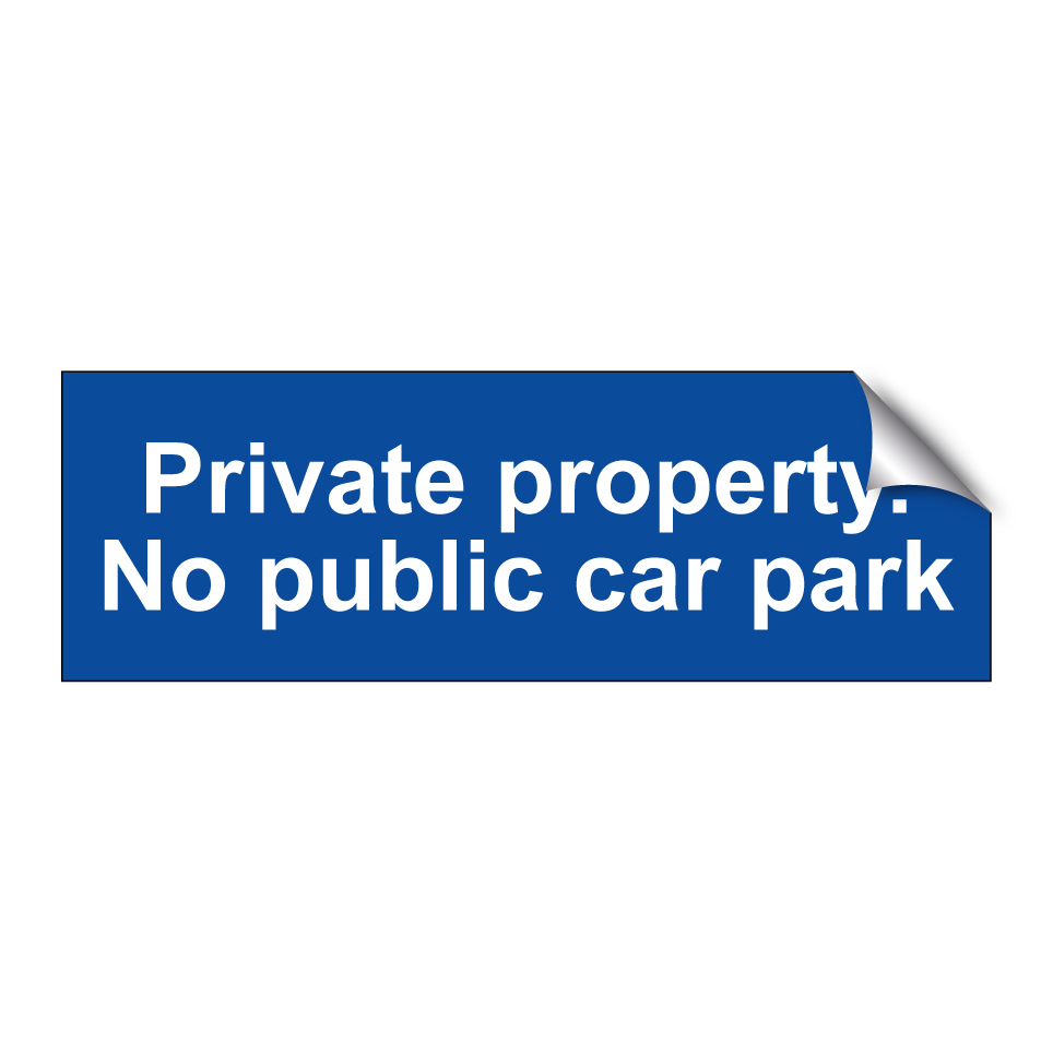 Private property. No public car park