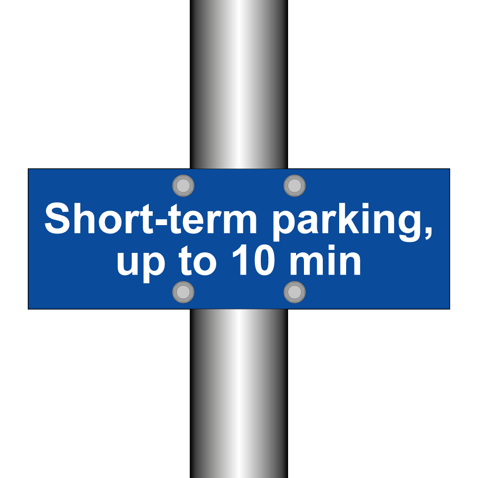 Short-term parking, up to 10 min