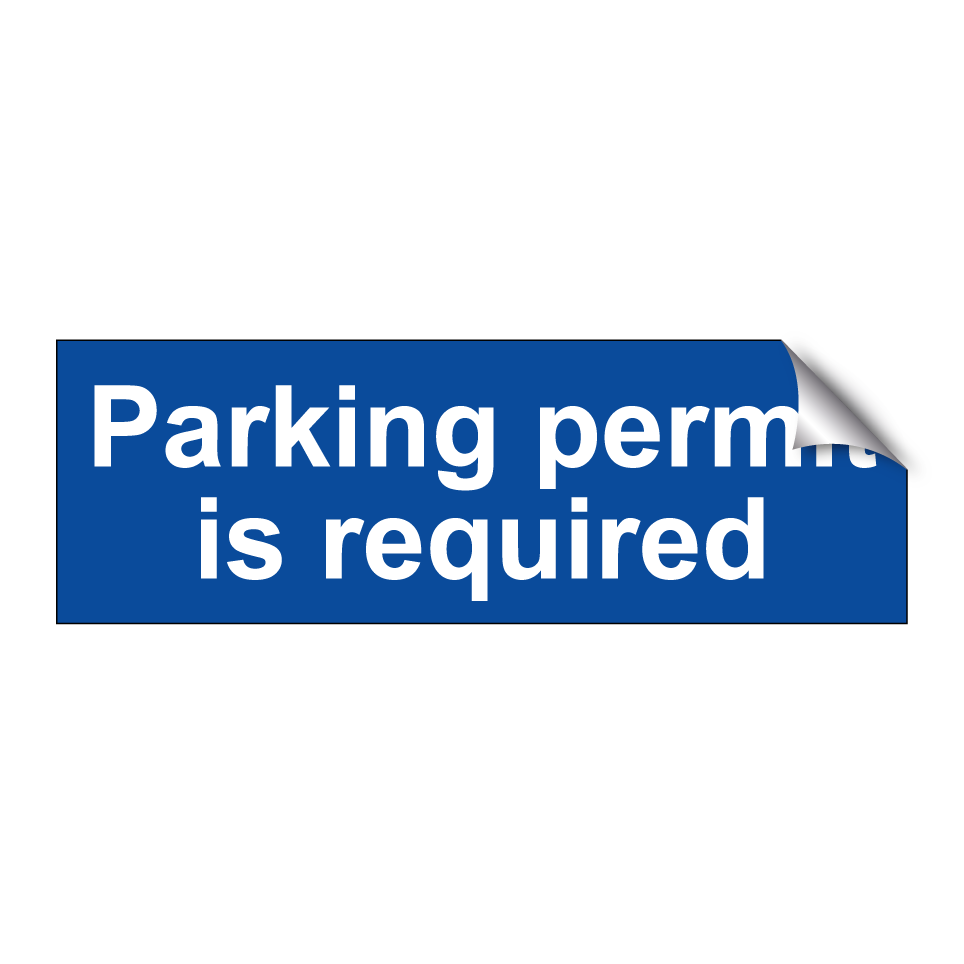 Parking permit is required