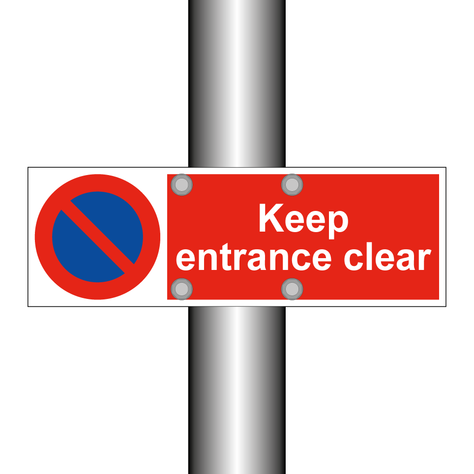 Keep entrance clear