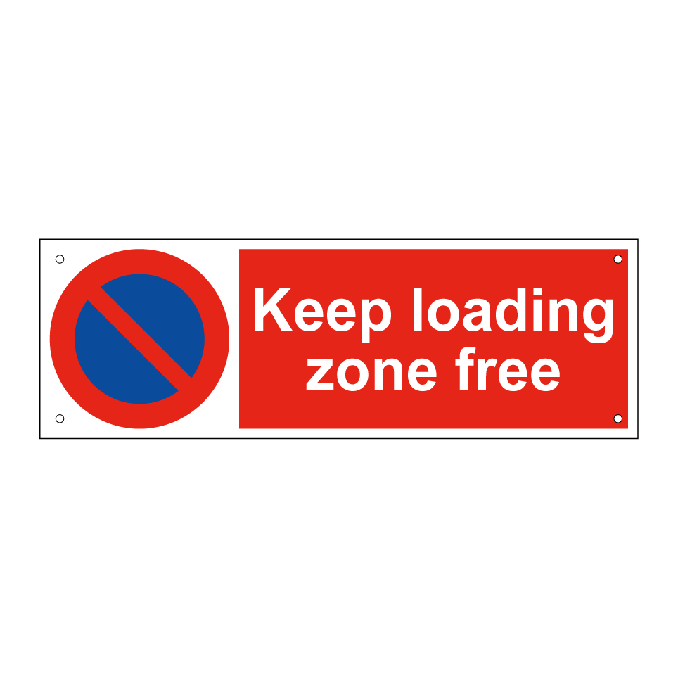Keep loading zone free