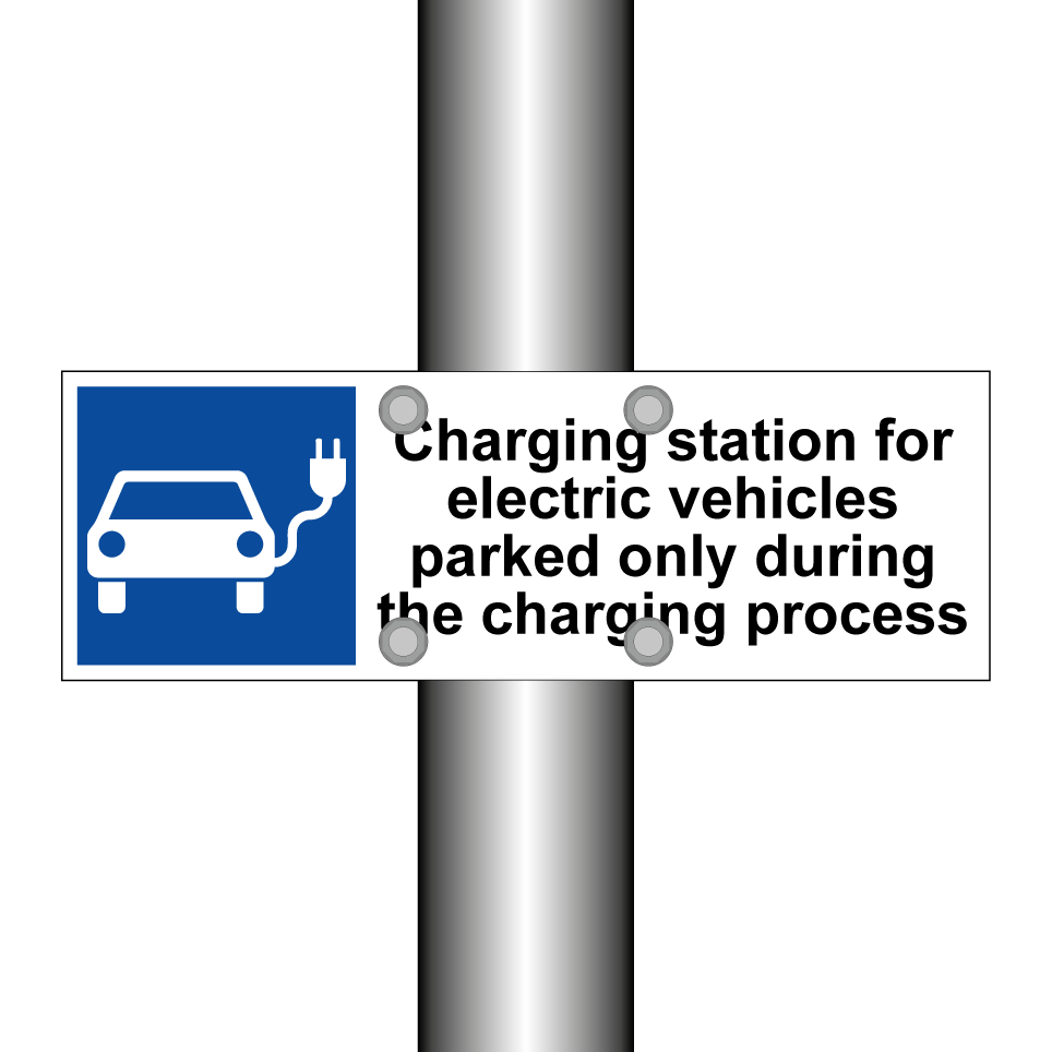 Charging station for electric vehicles parked only during the charging process