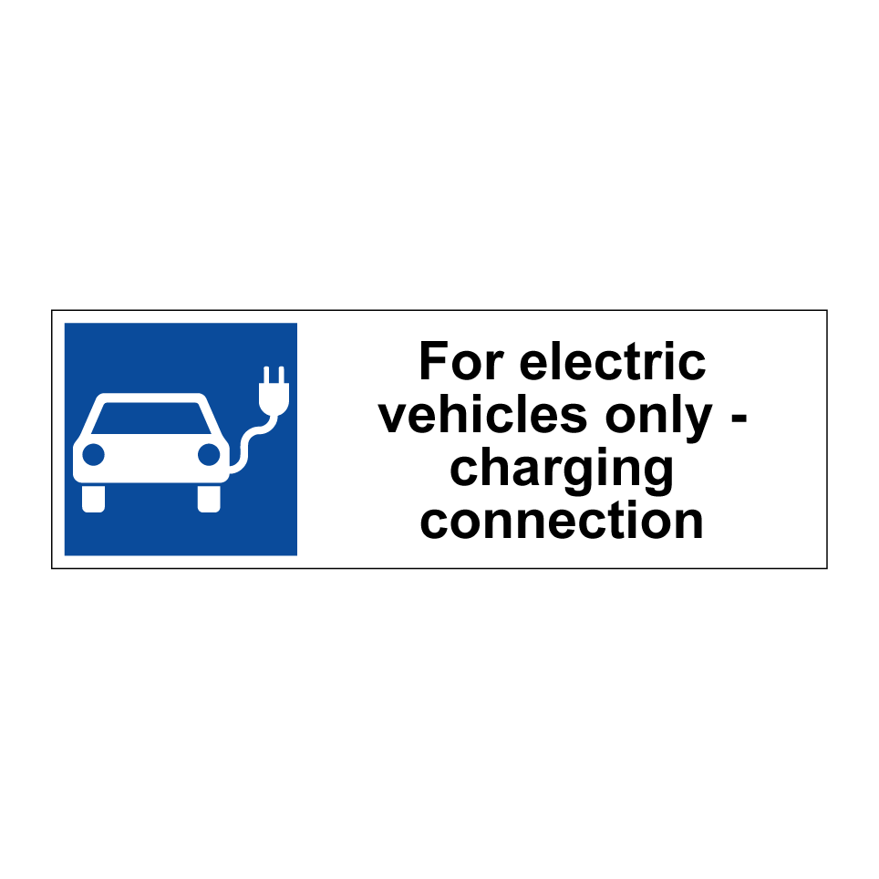 For electric vehicles only - charging connection