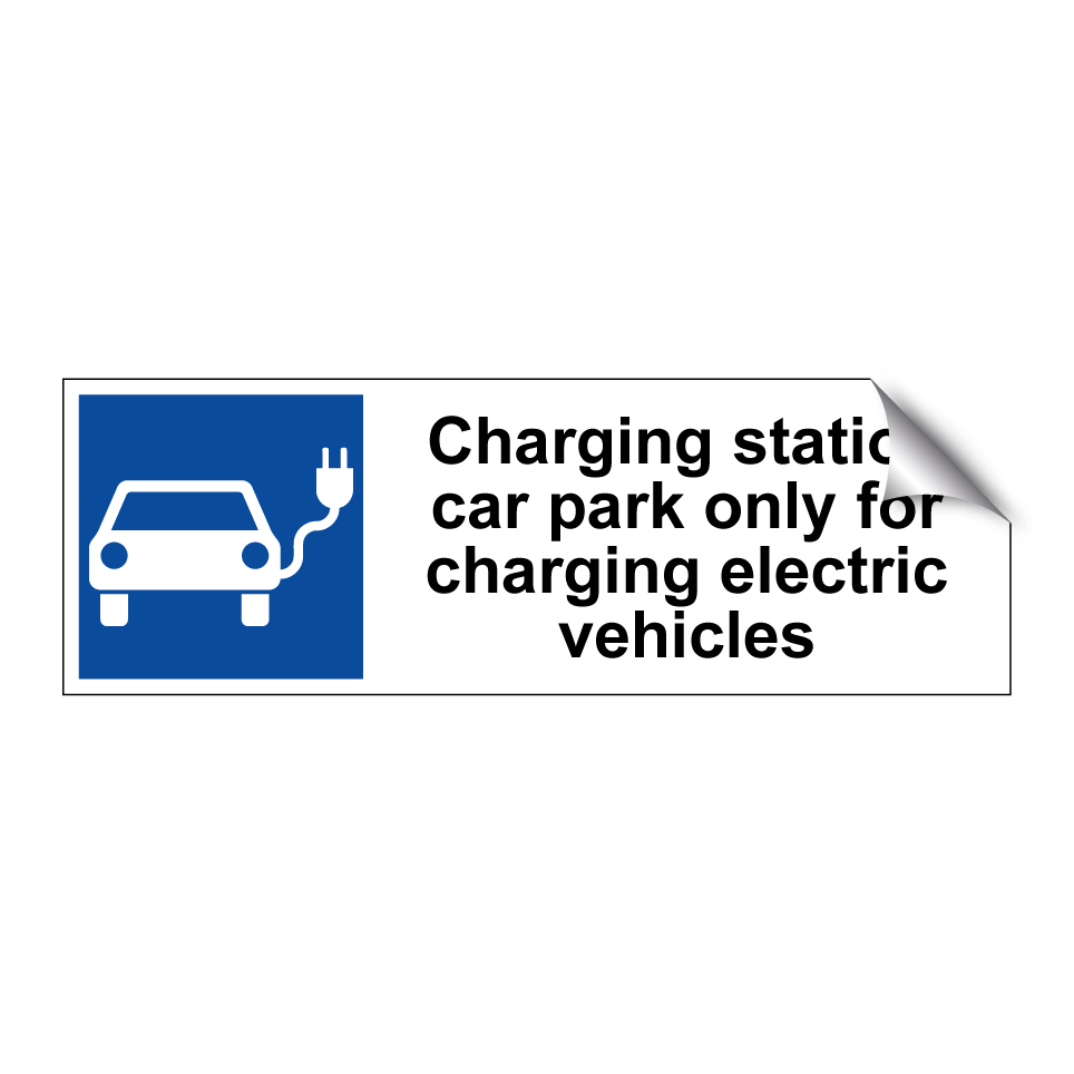 Charging station car park only for charging electric vehicles