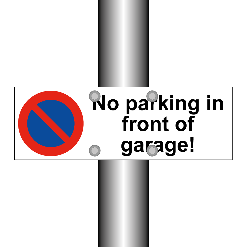 No parking in front of garage!