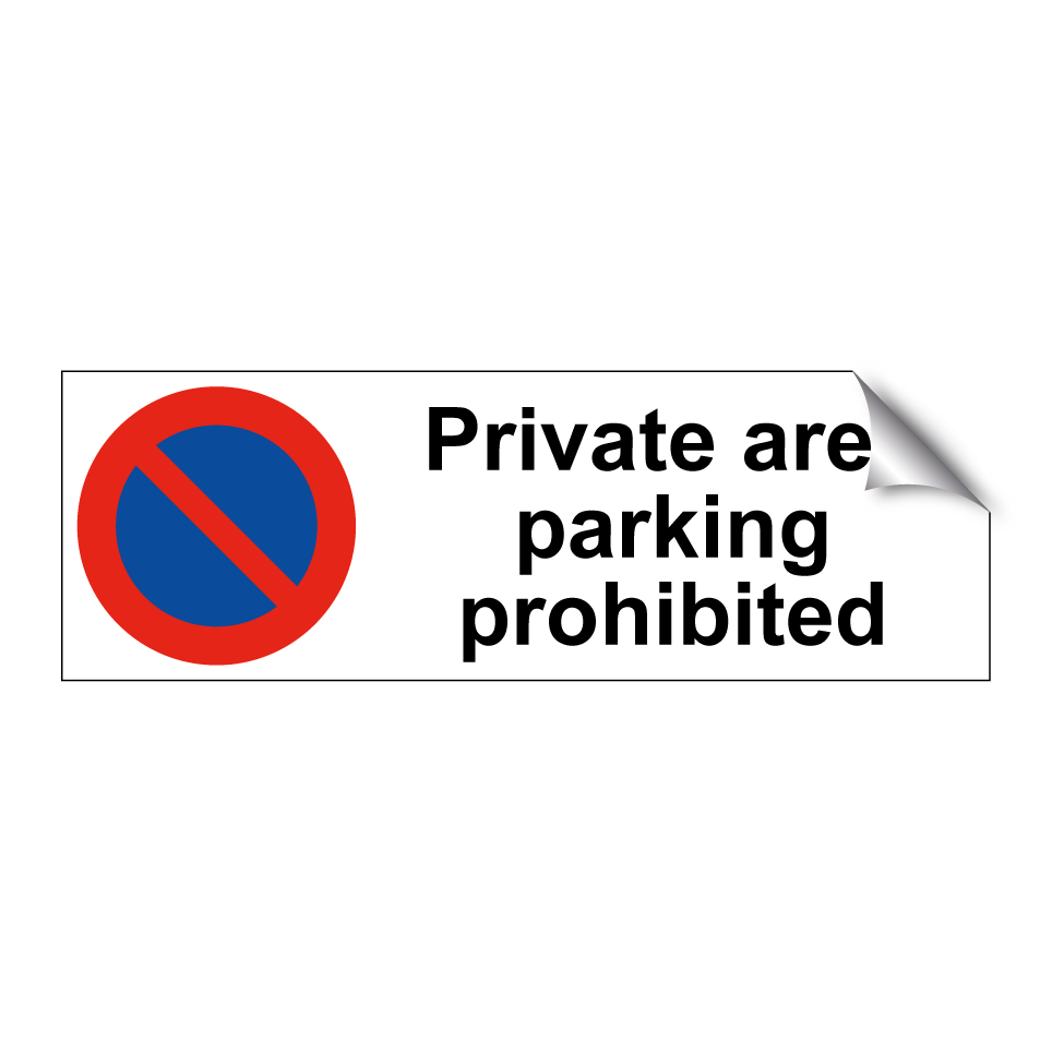 Private area parking prohibited