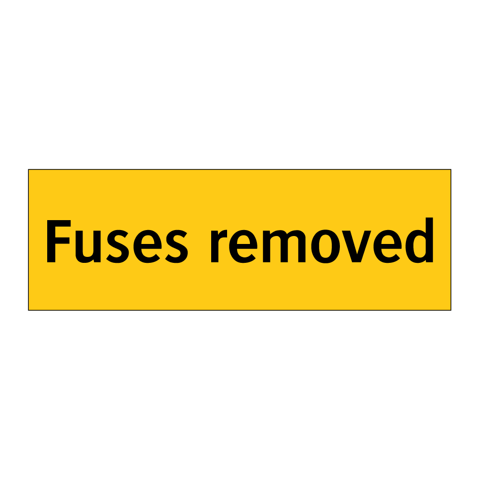 Fuses removed