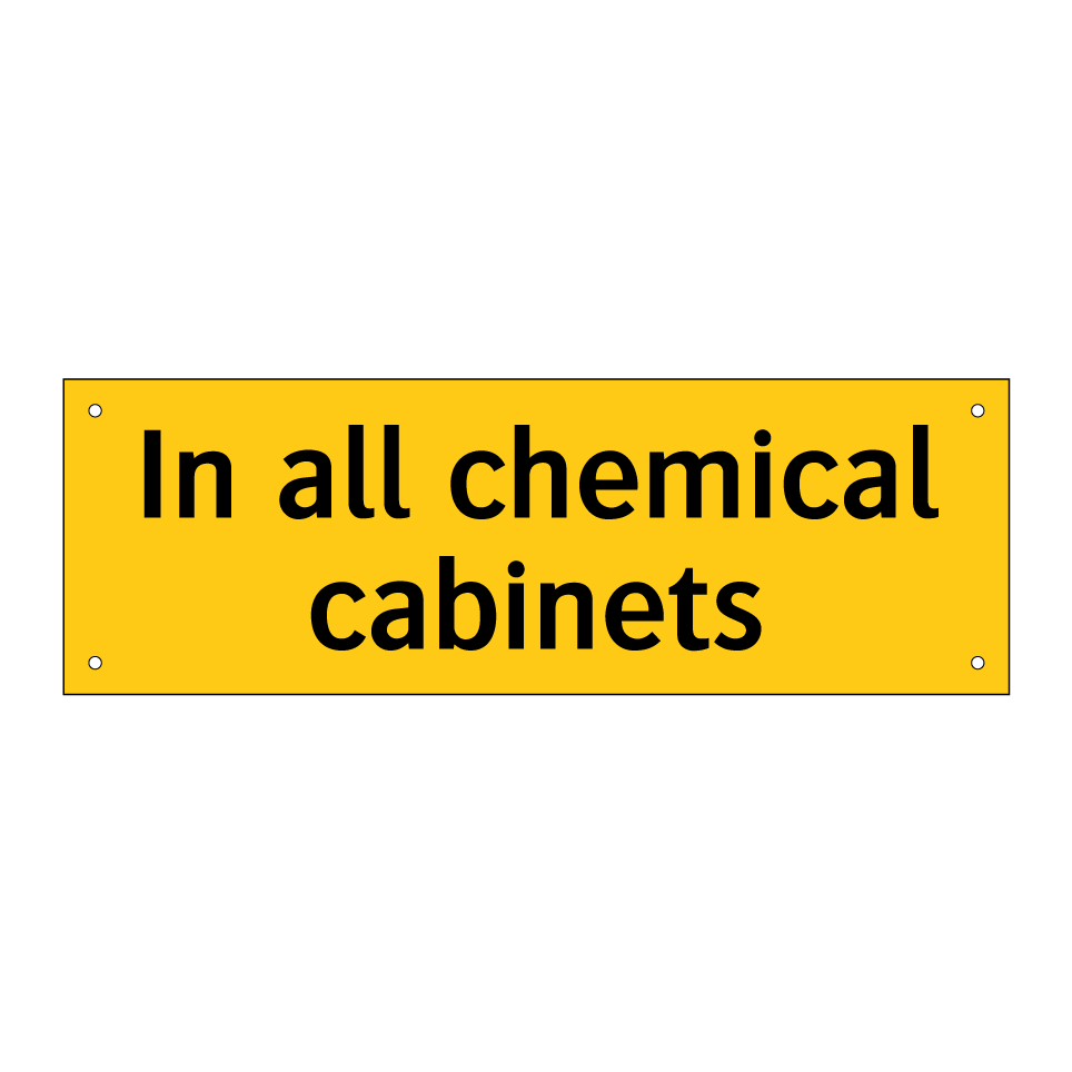 In all chemical cabinets