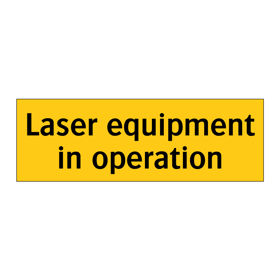 Laser equipment in operation