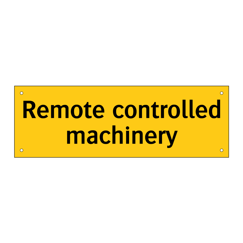 Remote controlled machinery