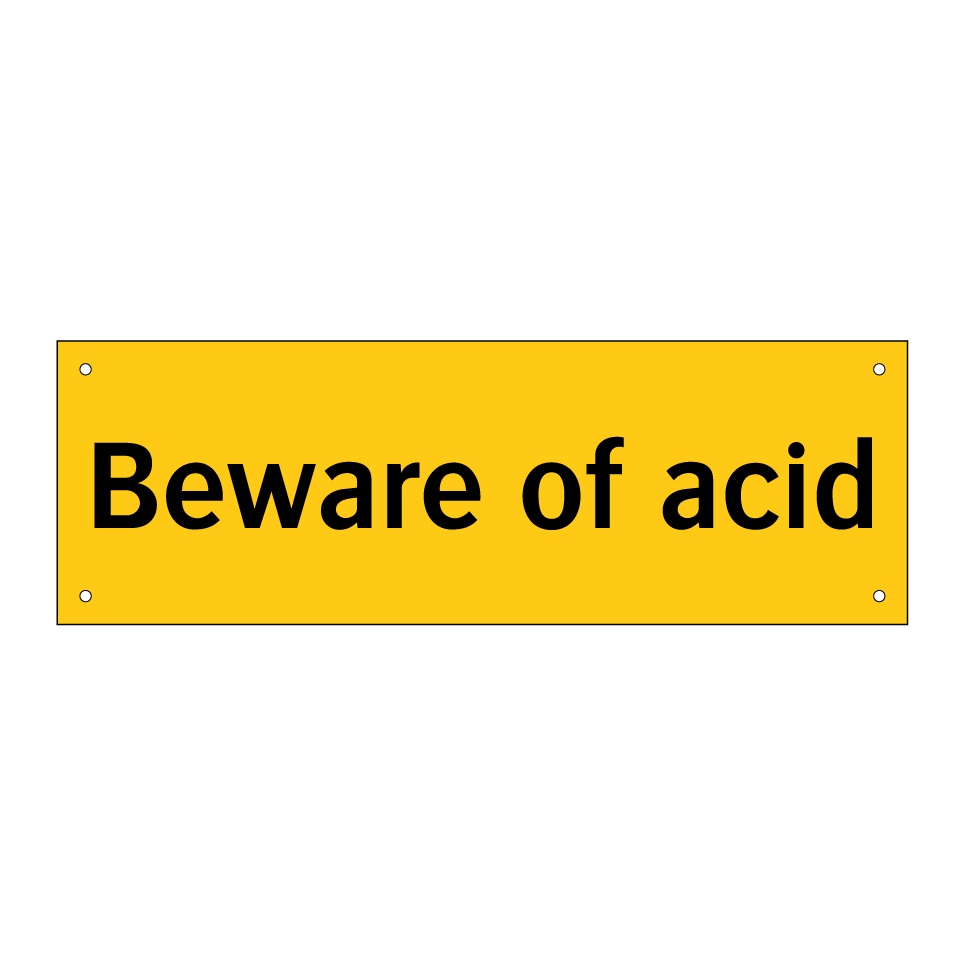 Beware of acid