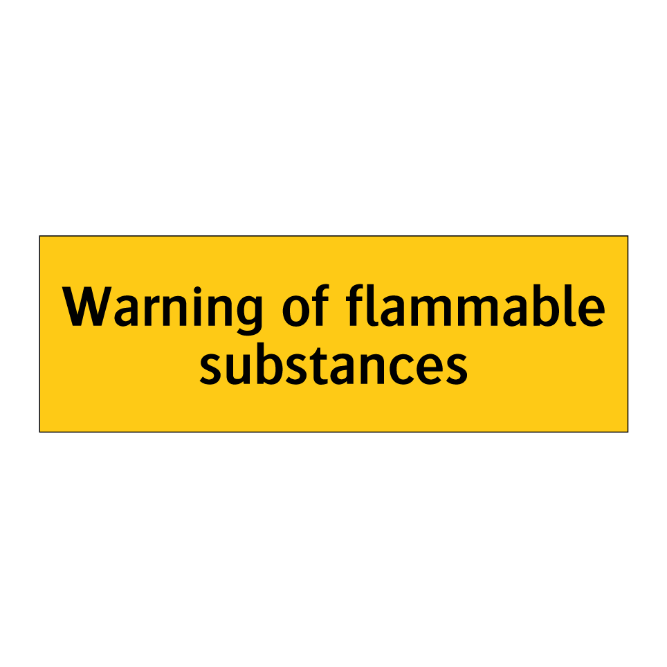 Warning of flammable substances