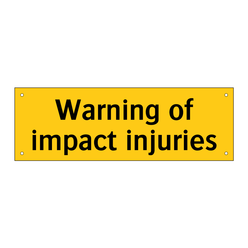 Warning of impact injuries