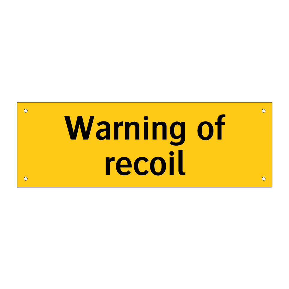 Warning of recoil