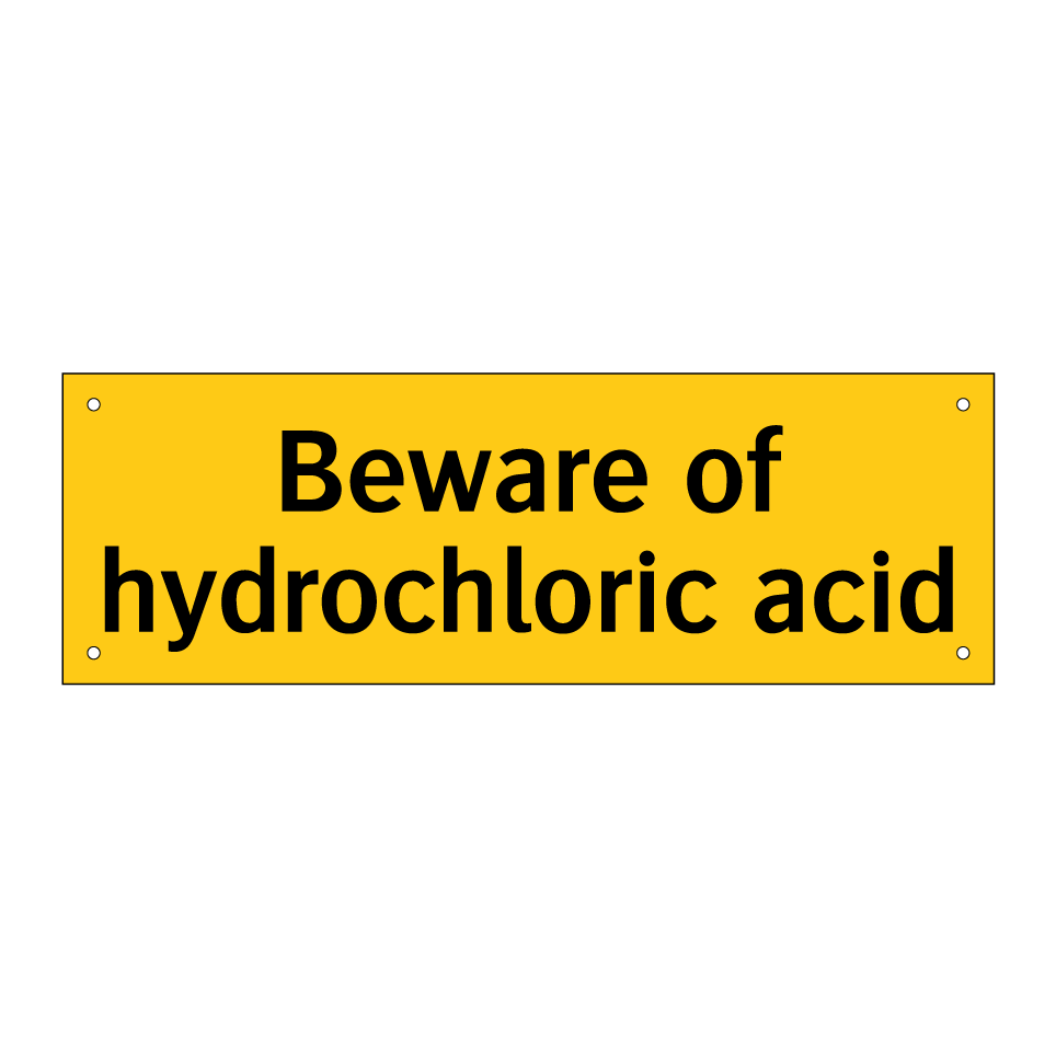 Beware of hydrochloric acid