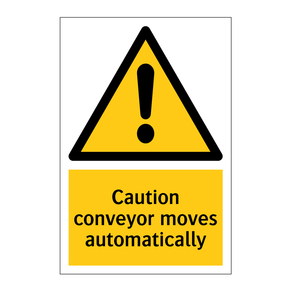 Caution conveyor moves automatically