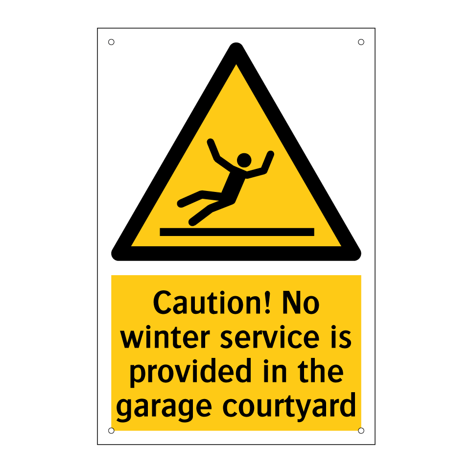 Caution! No winter service is provided in the garage courtyard