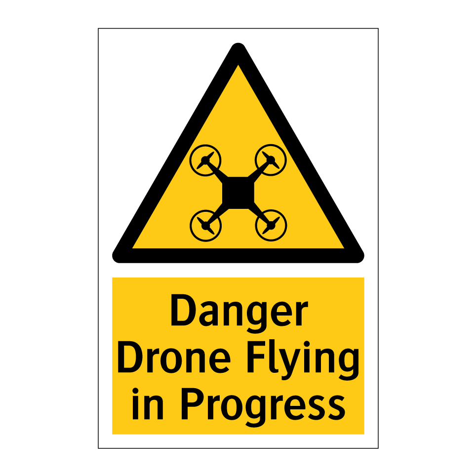 Danger Drone Flying in Progress